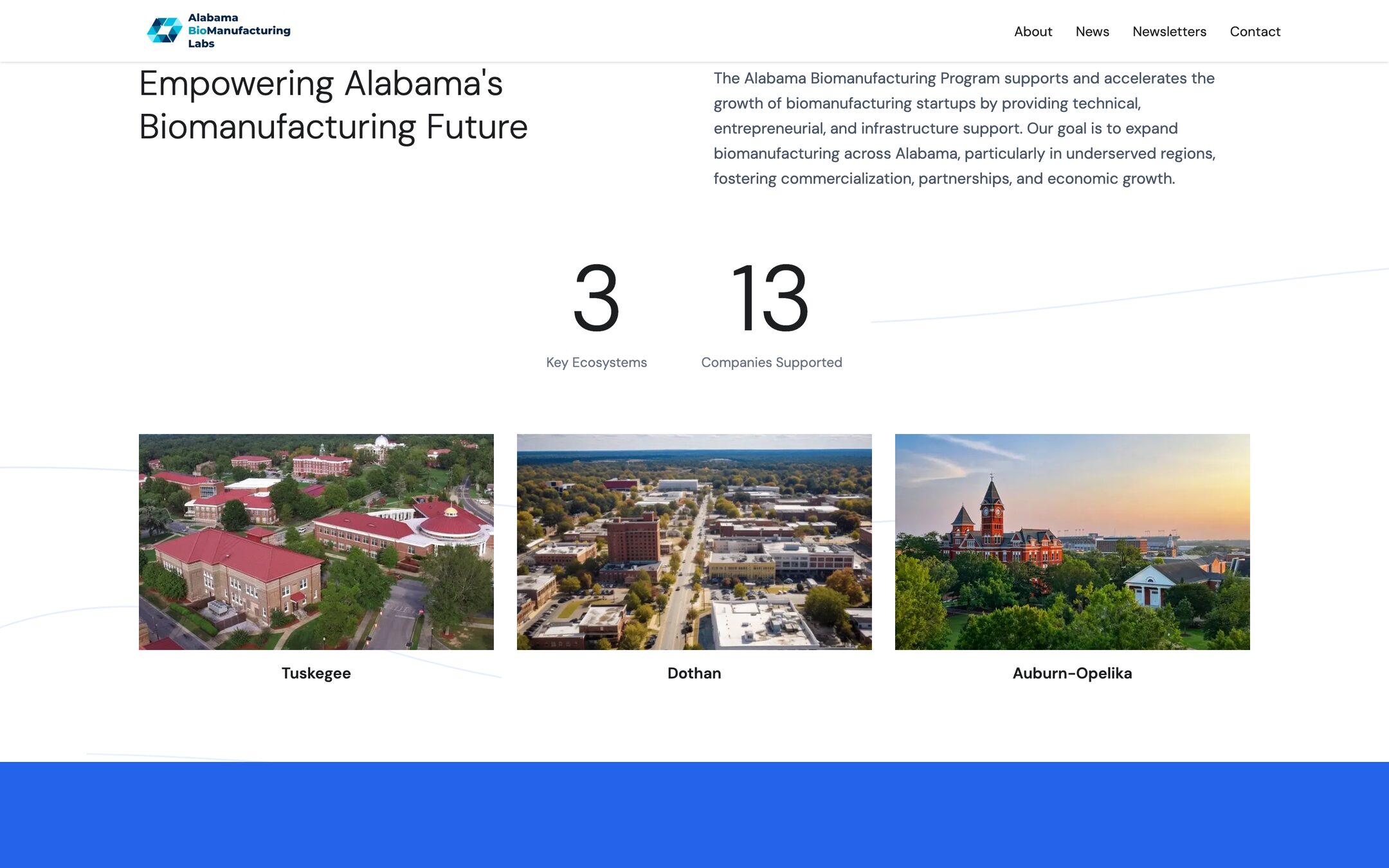 Program numbers beside photographs of Alabama cities